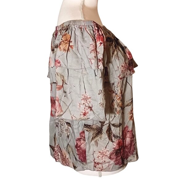 NEW Chaser Heirloom Floral Gauze Off-The-Shoulder‎ Elbow Sleeve Blouse, Size S - Picture 7 of 13